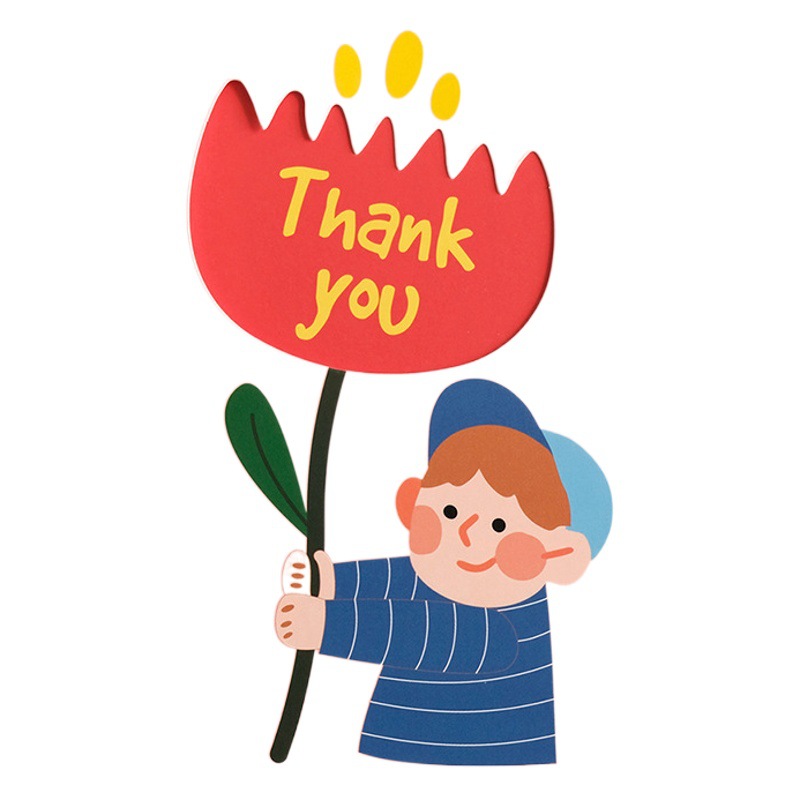 Boys and Girls Flowers Thanksgiving Card Cross Border Card thankyou Thank You Card Mid-Autumn Festival Christmas Card