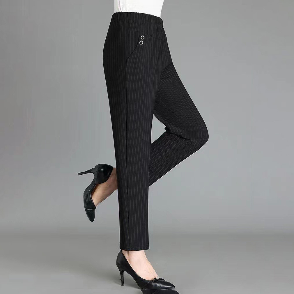 Picture of Autumn and Winter Thickened fleece-lined Middle-aged and Elderly Women's Pants Loose High Waist Casual Pants Outerwear Straight Leg Pants Mother's Pants plus size Cross-border