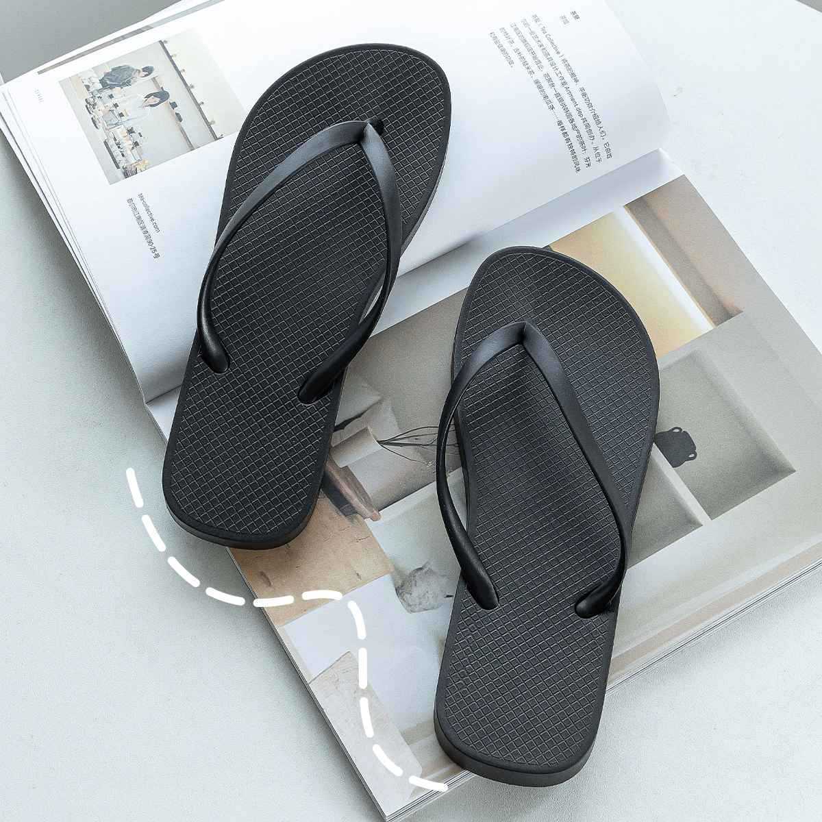 Flip-flops Women's 2025 New Summer Household Bathing Non-slip Flip-flops Men's Sandals for Couple