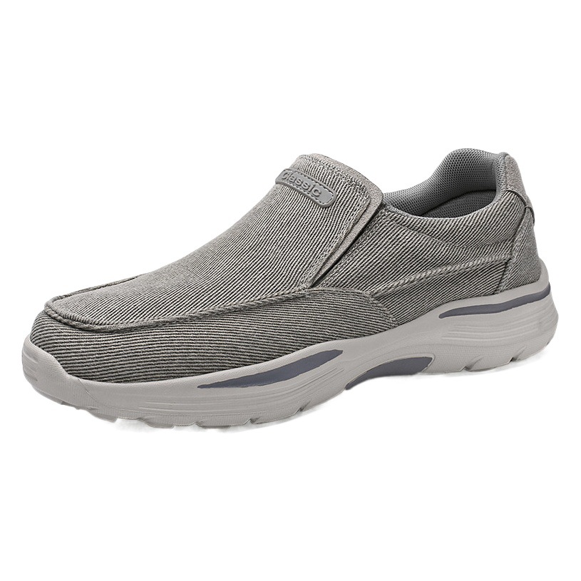 Large Size Cross-Border Men's Canvas Slip-On Loafers, Lightweight Casual Shoes, Wholesale Comfortable Loafers