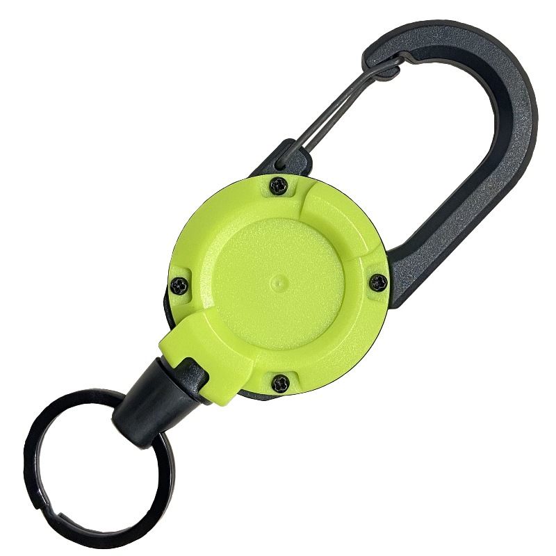 Picture of Backpack tactical U-shaped easy-pull buckle keychain retractable simple black outdoor portable steel wire four-color spring buckle