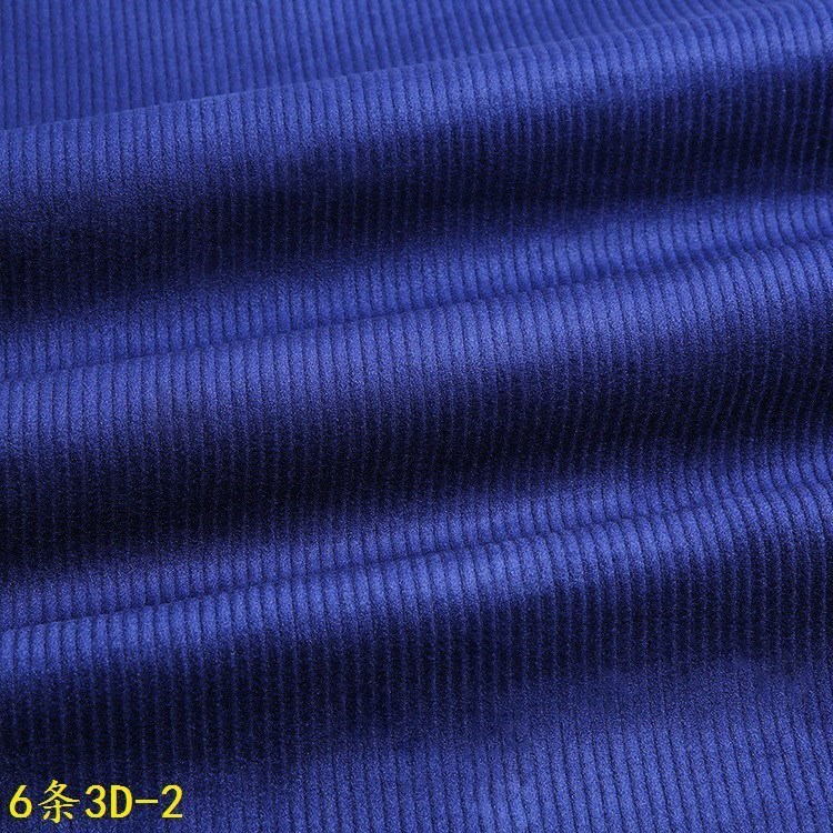 In-Stock Manufacturer Full Polyester Coarse Striped Wear-Resistant Three-Dimensional Shiny Soft 3D Navy Corduroy Fabric, 6 Pieces of 3D Corduroy
