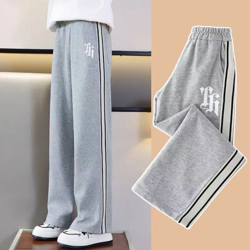 Girls' Wide Leg Pants Autumn Children's Pants Outer Wear 2024 New Style Middle and Large Children's Casual Pants Spring and Autumn Straight Leg Sports Pants