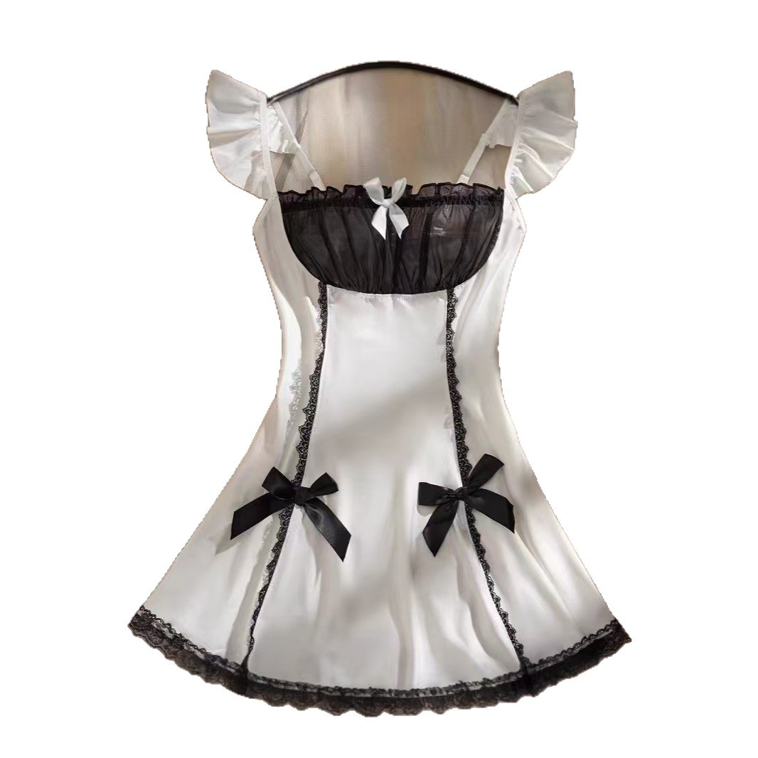 Picture of Butterfly Rain Sexy Underwear Sexy Maid Small Chest Showy Temptation Bow Sling Skirt Pure Sex Hot Strapless Skirt