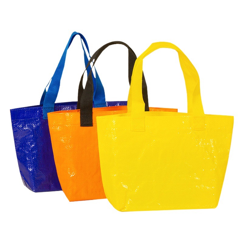 Boat type woven bag wholesale transparent plastic woven cloth pp exhibition shopping waterproof pet film bag formulation