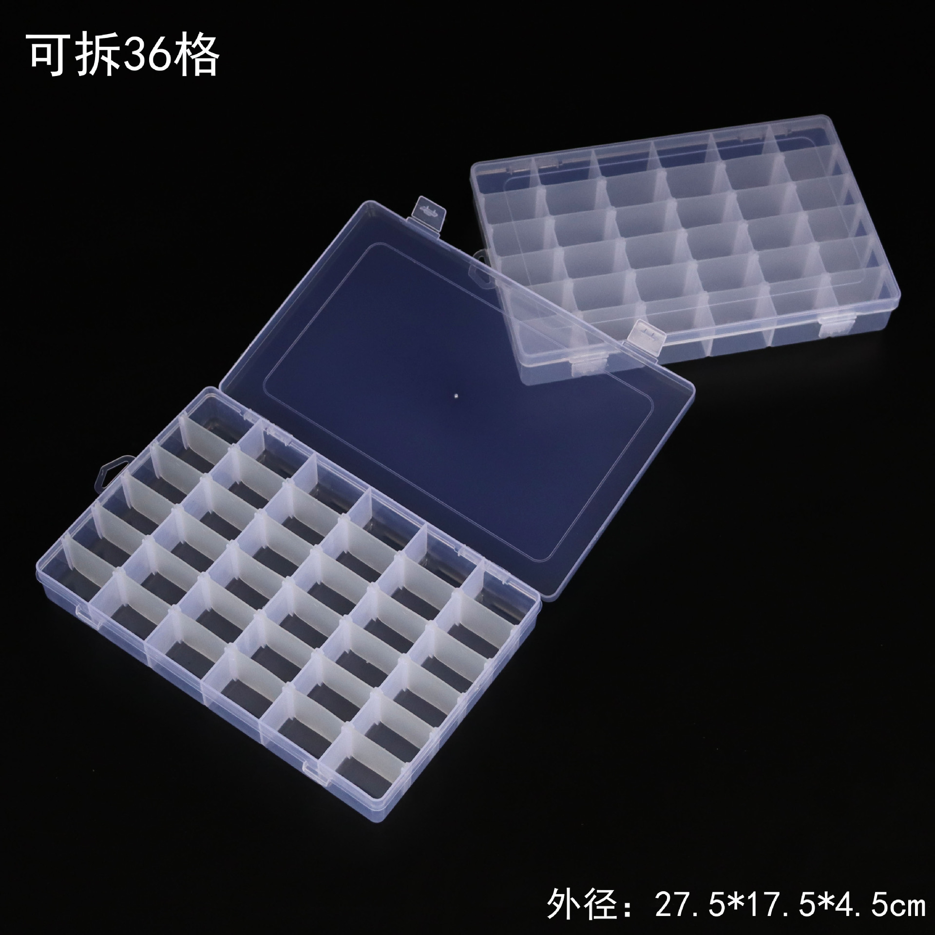36 Transparent Removable Cosmetic Jewelry Beaded Desktop Sorting Finishing Packaging Box Screw Electronic Parts Storage Box