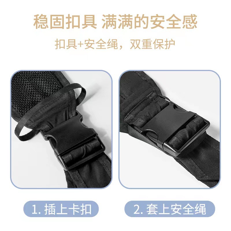 Picture of Baby shoulder strap newborn baby 1-year-old children's waist stool 2-year-old children's shoulder towel front holding baby holding gadget