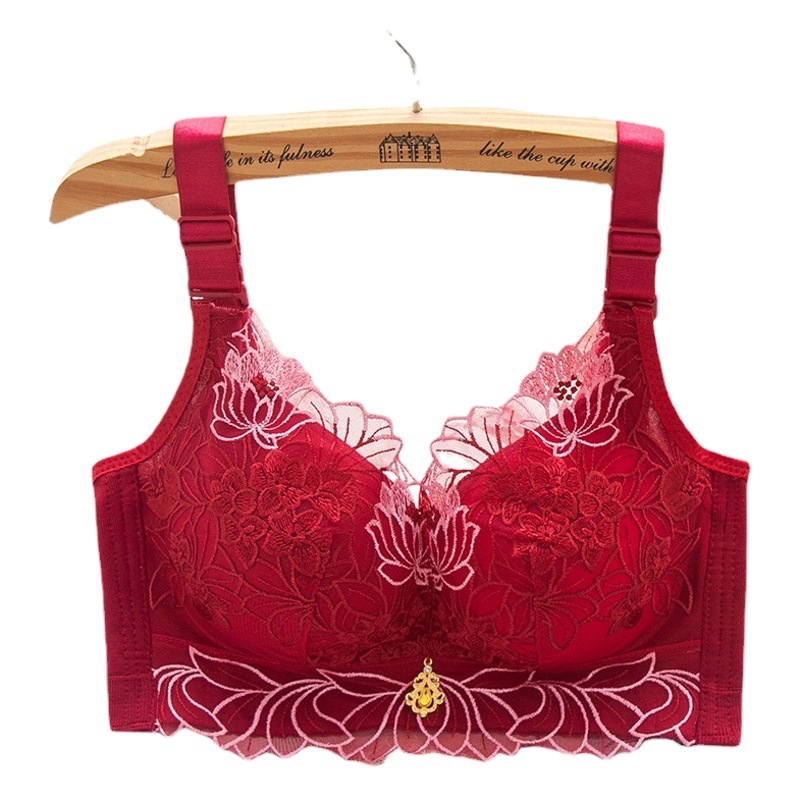 Underwear for Women with Small Breasts, Special Thickeneded Adjustable Breast Lift, Breast Reduction, Anti-Sagging, No Steel Ring, Beautiful Back Bra