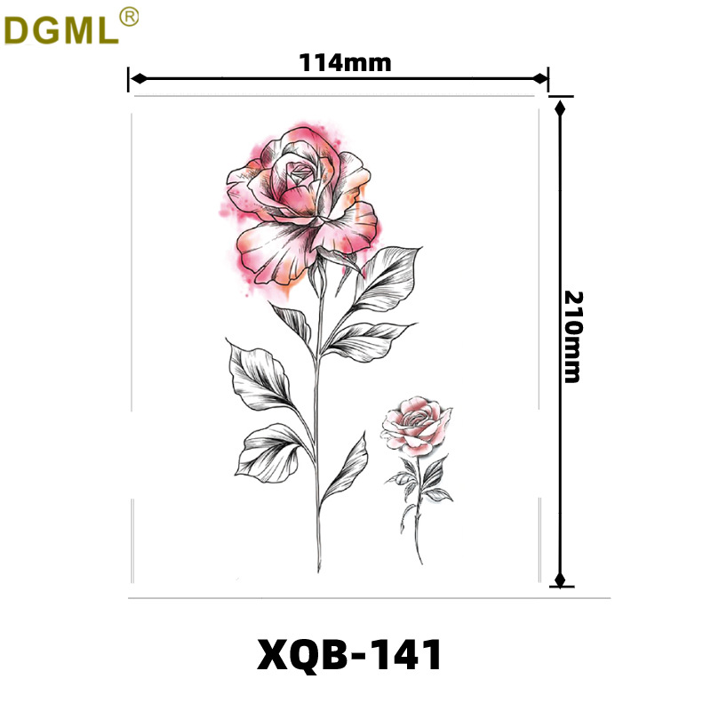 Picture of Children's cartoon flower arm sticker half arm full arm pink pig funny cross-border Henna creative color tattoo sticker wholesale