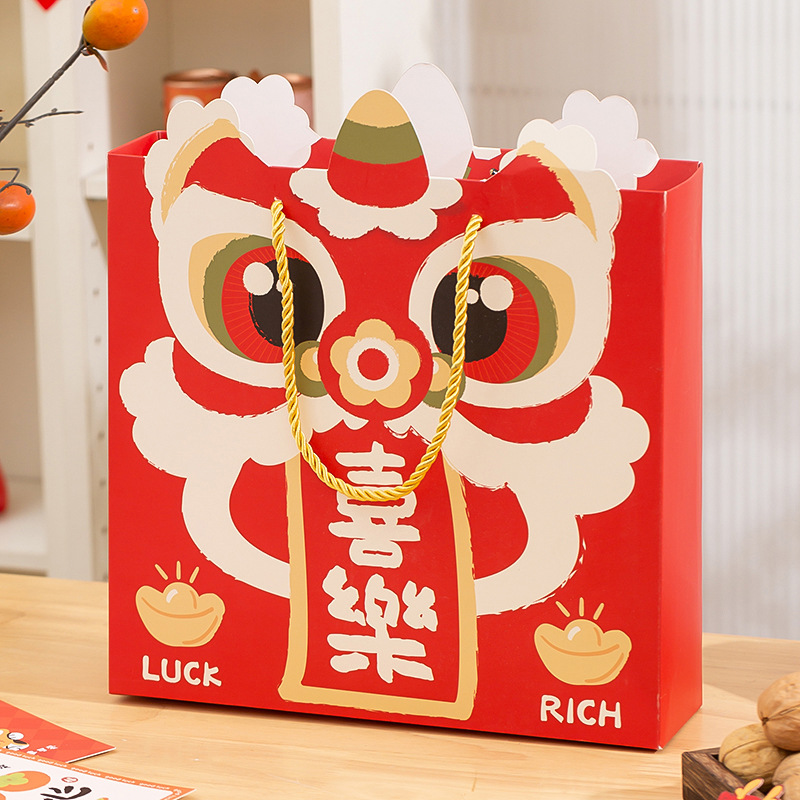 New Year gift box Dragon year packaging drawer pastry egg yolk crisp packing box hand gift cookie baking packaging empty box