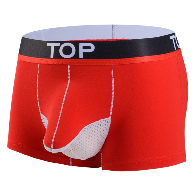Bullet separation men's underwear elephant nose boxers pure cotton fashion wide belt shorts youth