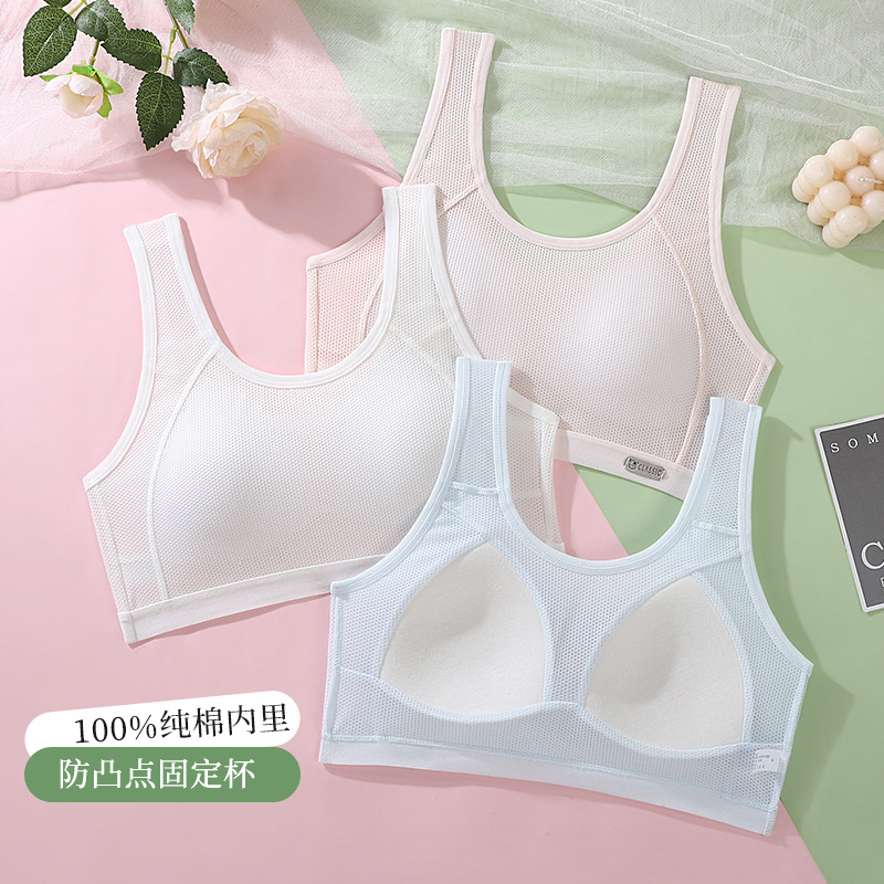 Cross-Border Foreign Trade Popular Summer Thin Breathable Girls' Underwear for Adolescent Development Period Student Girls Fixed Exercise