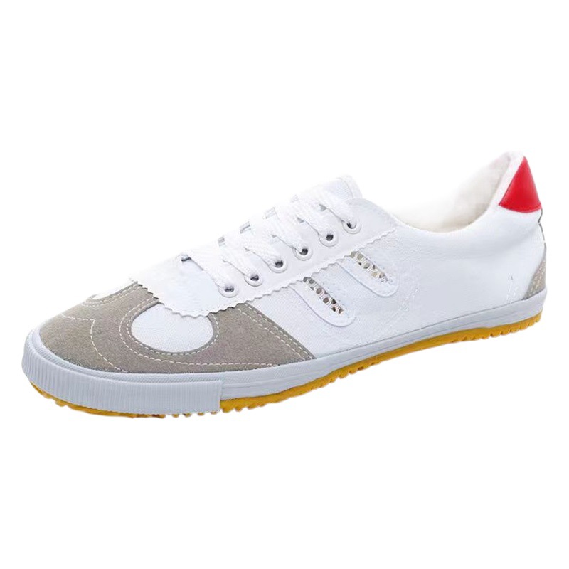 Double Star volleyball shoes spring and autumn new men's and women's non-slip soft-soled vented canvas shoes track and field shoes oxen sole shoes