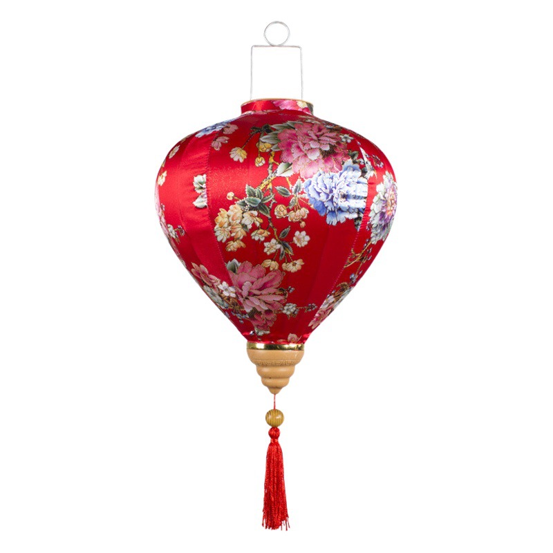 New Year's Bronzing Peony Lantern Chinese Ancient Style Palace Lantern Spring Festival Wedding Outdoor Housewarming Festival Decorative Lantern