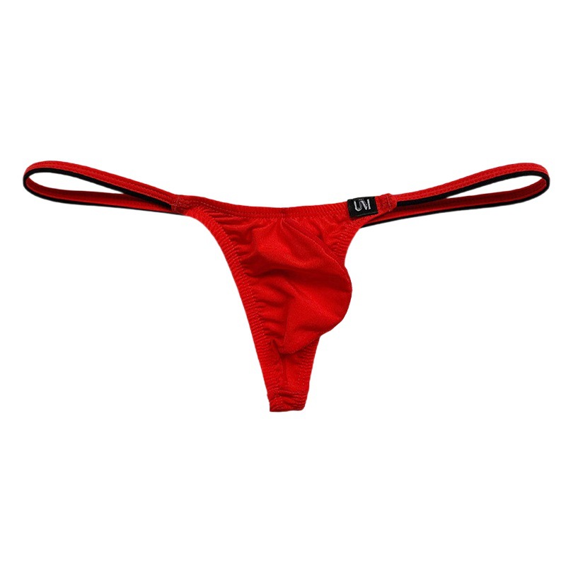 [Factory] Men's Ice Silk T-Pants Thin Strap Low Waist Men's T-Pants Men's Underwear Single T-Pants Underwear 0116