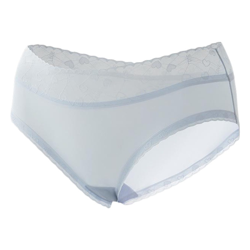New Ice Silk Seamless Underwear Women's Sexy Side Mid-waist Women's Breathable Ultra-thin Briefs Large Size