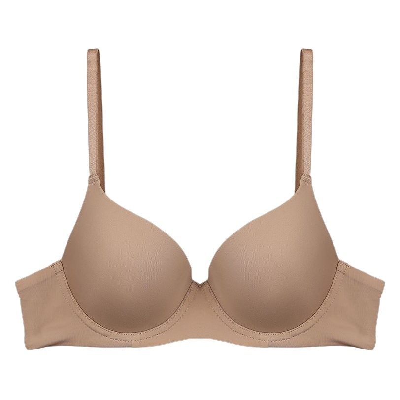  underwear women's thin Cup one-piece seamless glossy comfortable gathered soft steel ring bra cross-border
