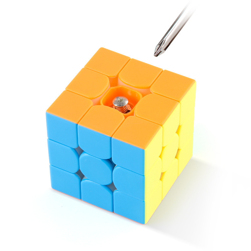 Picture of Diesheng racing smooth rotating magnetic third-order Rubik's Cube black and white background solid color positive-order Rubik's cube toy factory wholesale