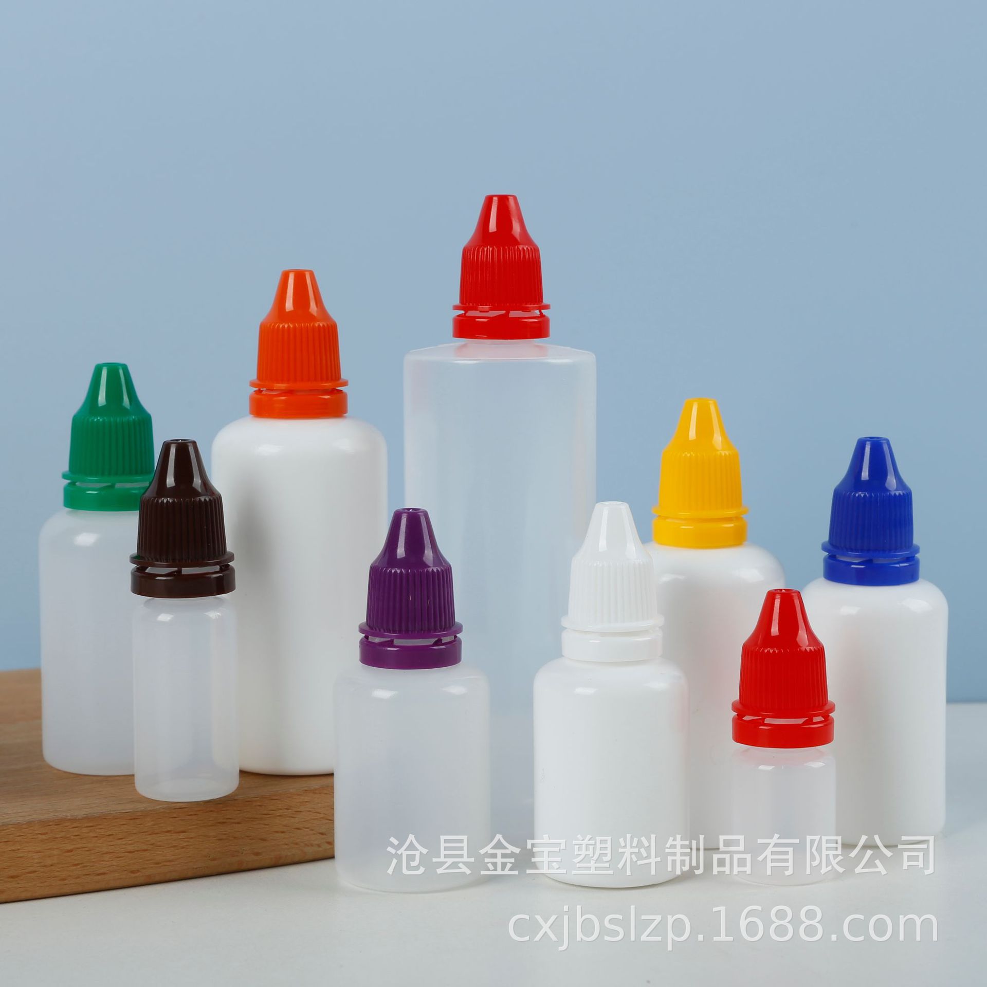 Manufacturer's In-Stock 10ml 50ml Large-Capacity Colorful Cap Plastic Dropper Bottles Liquid Dispensing Bottles Squeeze Dropper Bottles