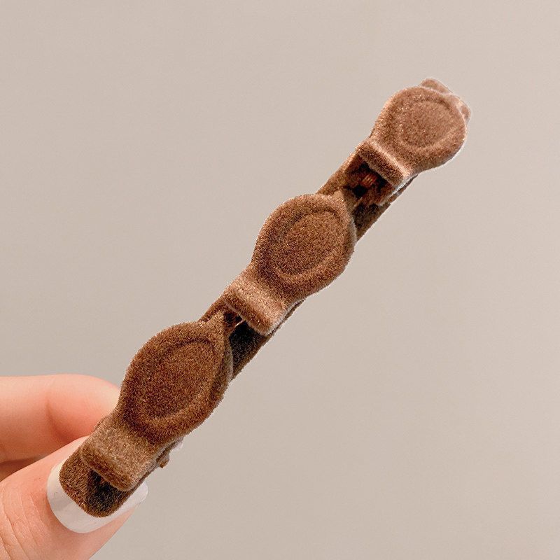 Picture of Flocking Hair Clip Women's Front Head Bangs Clip Side Clip Short Hair Transition Artifact Broken Hair Clip Duckbill Clip Headdress