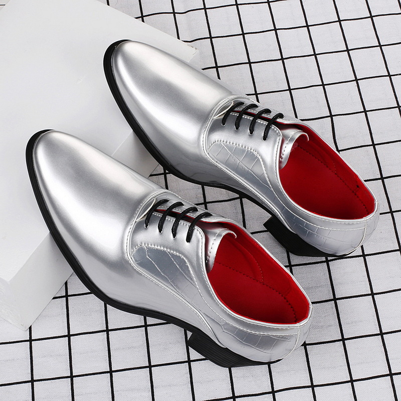 2025 New Wedding Shoes Cross-Border Large Size High-Heeled Men's Shoes Outdoor Daily Thick-Soled Shoes Men's Large Size Shoes