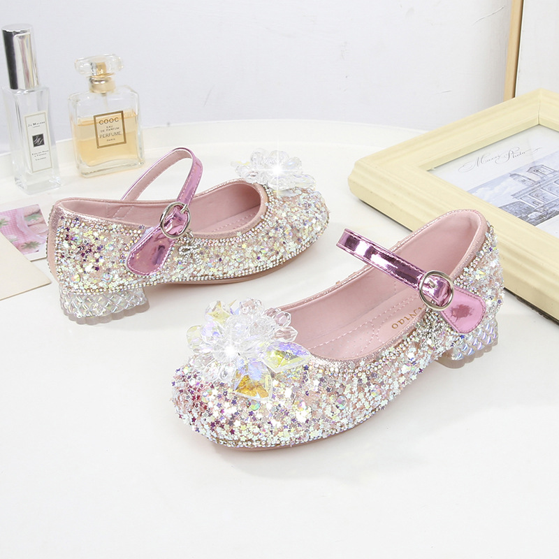Picture of High-End Kidsren's Princess High-Heeled Leather Shoes for Kidsren and Girls, 2025 Autum New Performance Shoes for Primary and Secondary School Students