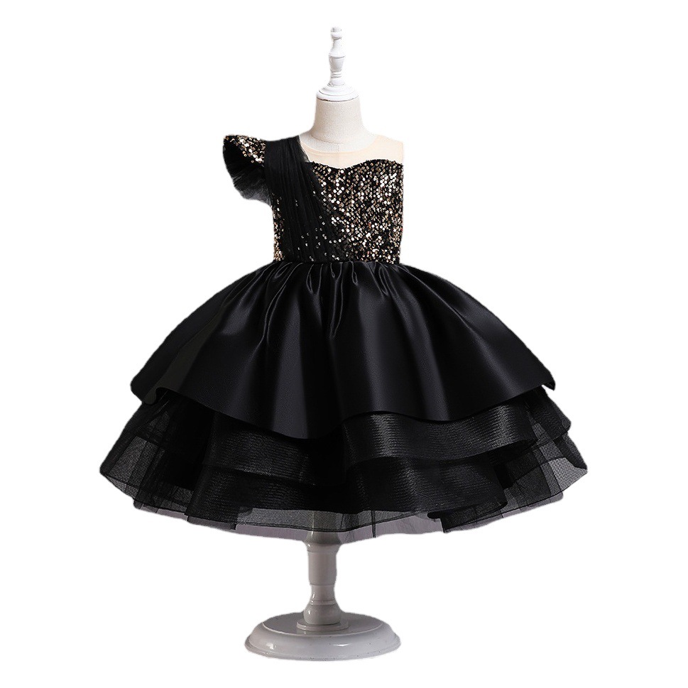 Picture of Children's Princess Dress Catwalk Tutu Skirt Girls' One-Year-Old Dress Sequined Piano Performance Dress Evening Dress Cross-Border Hot Sale