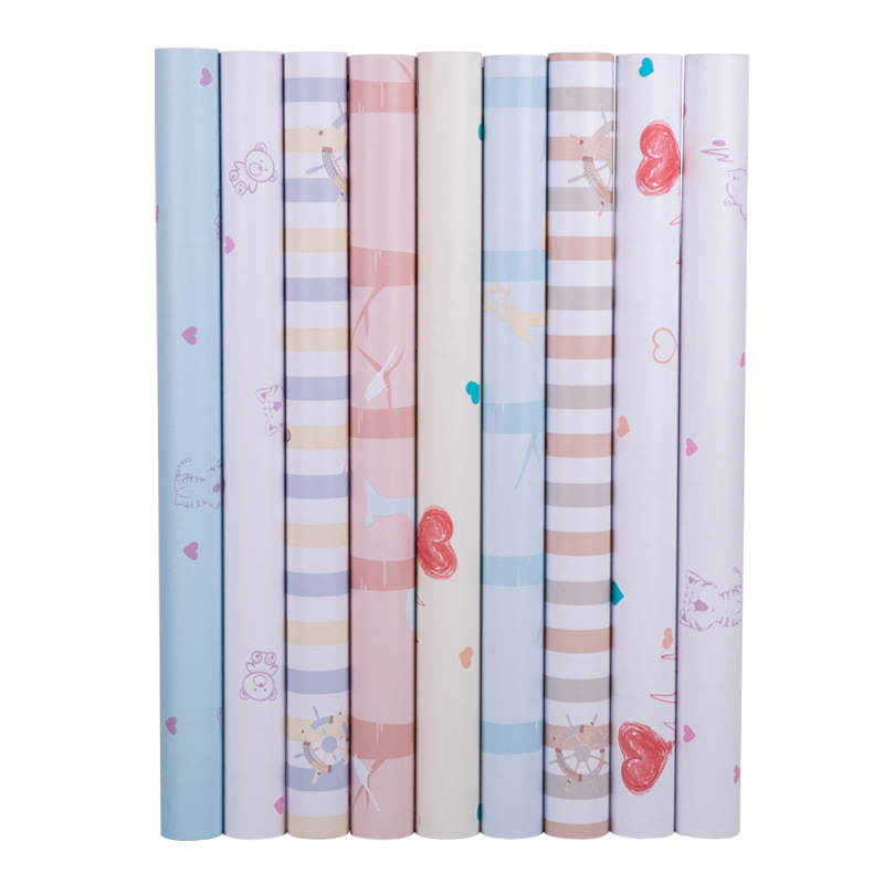 Picture of Wallpaper Self-adhesive Waterproof Moisture-proof Bedroom Background Wall Wallpaper Living Room Bedroom Dormitory Children's Room Cartoon Decorative Wall Stickers
