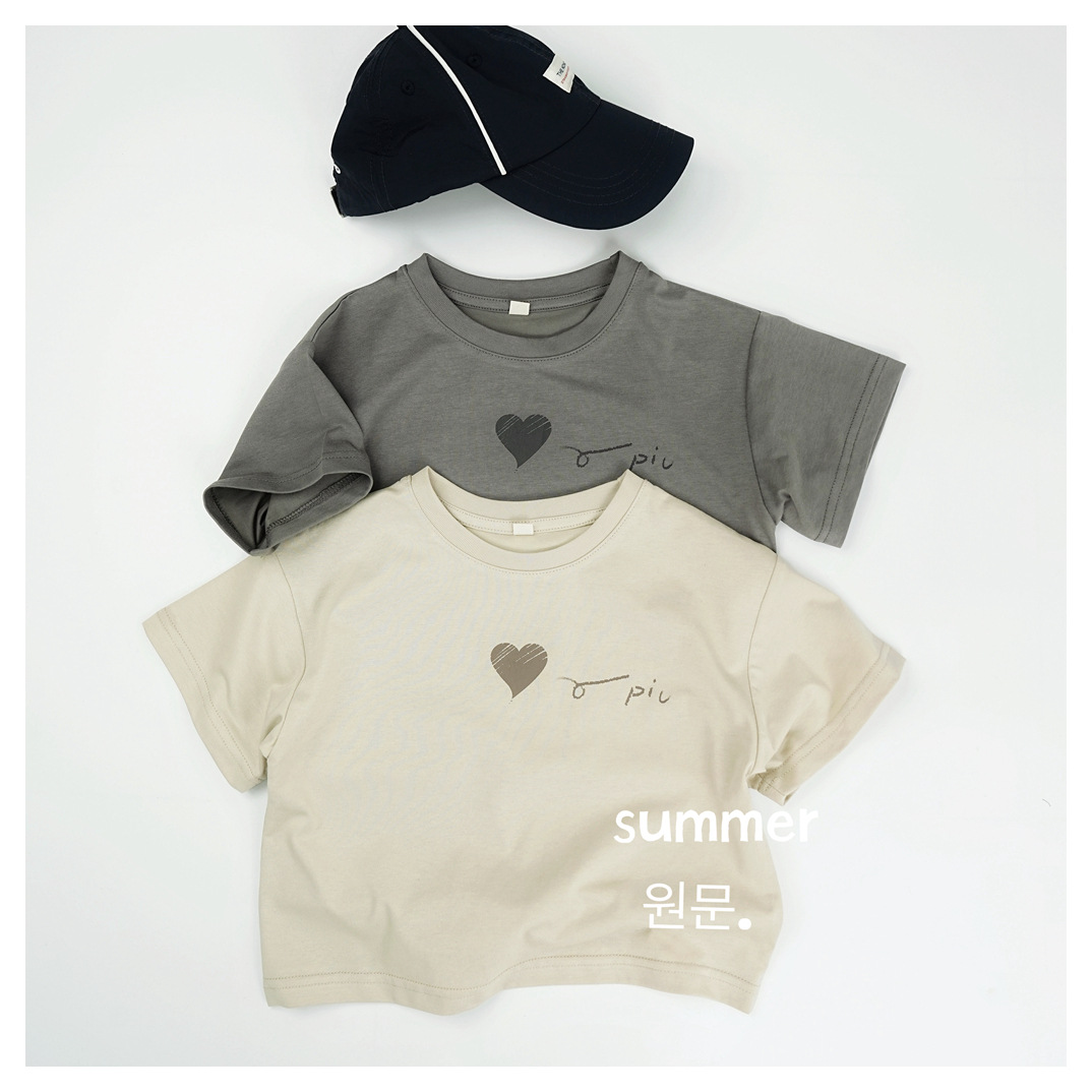 Children's Cartoon T-shirt Men's Half-sleeved 2025 Summer New Children's Loving Top Thin Short-sleeved T Breathable