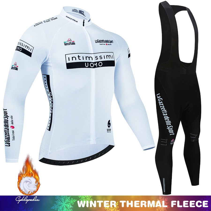 Fall/Winter Tour de France Bicycle Riding Suit Long Sleeve Strap suit Highway Bicycle Fleece Riding Suit suit