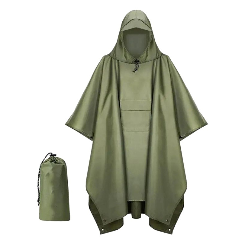 Canopy three-in-one PU cloak raincoat wholesale outdoor cycling hiking climbing multifunctional adult one-piece poncho