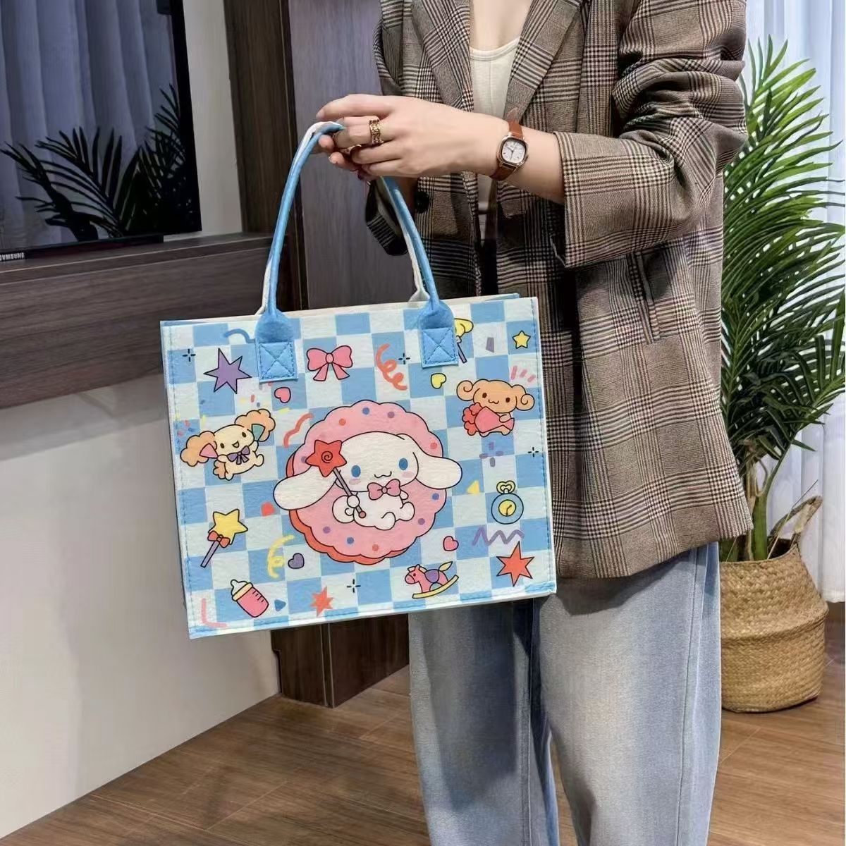 New Product, Sanrio Kurome Cartoon High-Looking Versatile Bag, Popular Portable Gift Bag Gift Box