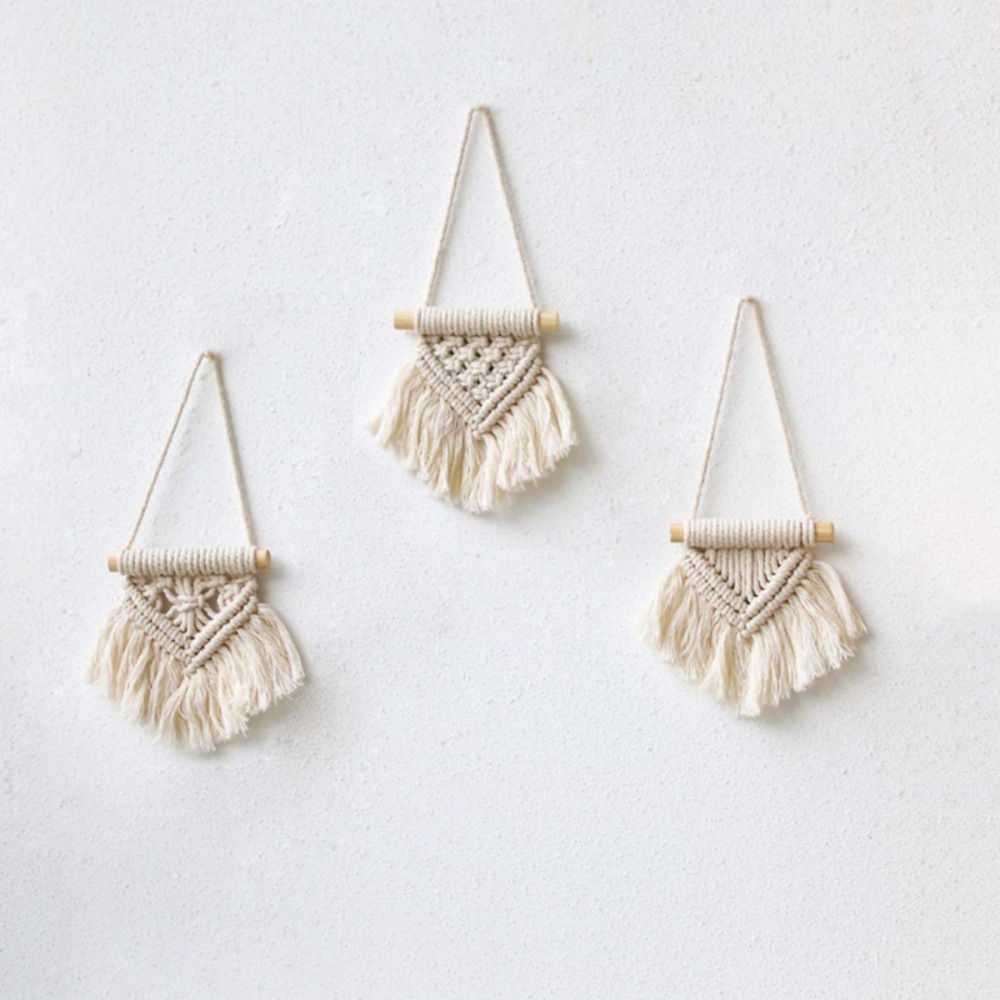Picture of Small 3-Piece Set of Hand-Woven Tapestry Wall Hangings Bohemian Style Home Scandinavian Wall Decoration Amazon Hot Style