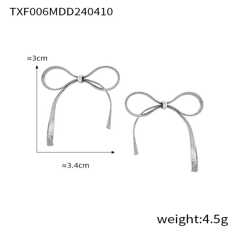 Picture of European and American Cross-border Hot Selling BowEarring Bow Jewelry Niche Metal Ins Style Design Jewelry Set for Women