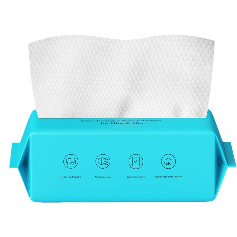 Picture of Wash towel disposable thickened disposable cotton soft face cleansing towel dry and wet dual-use face cleansing towel English packaging wholesale
