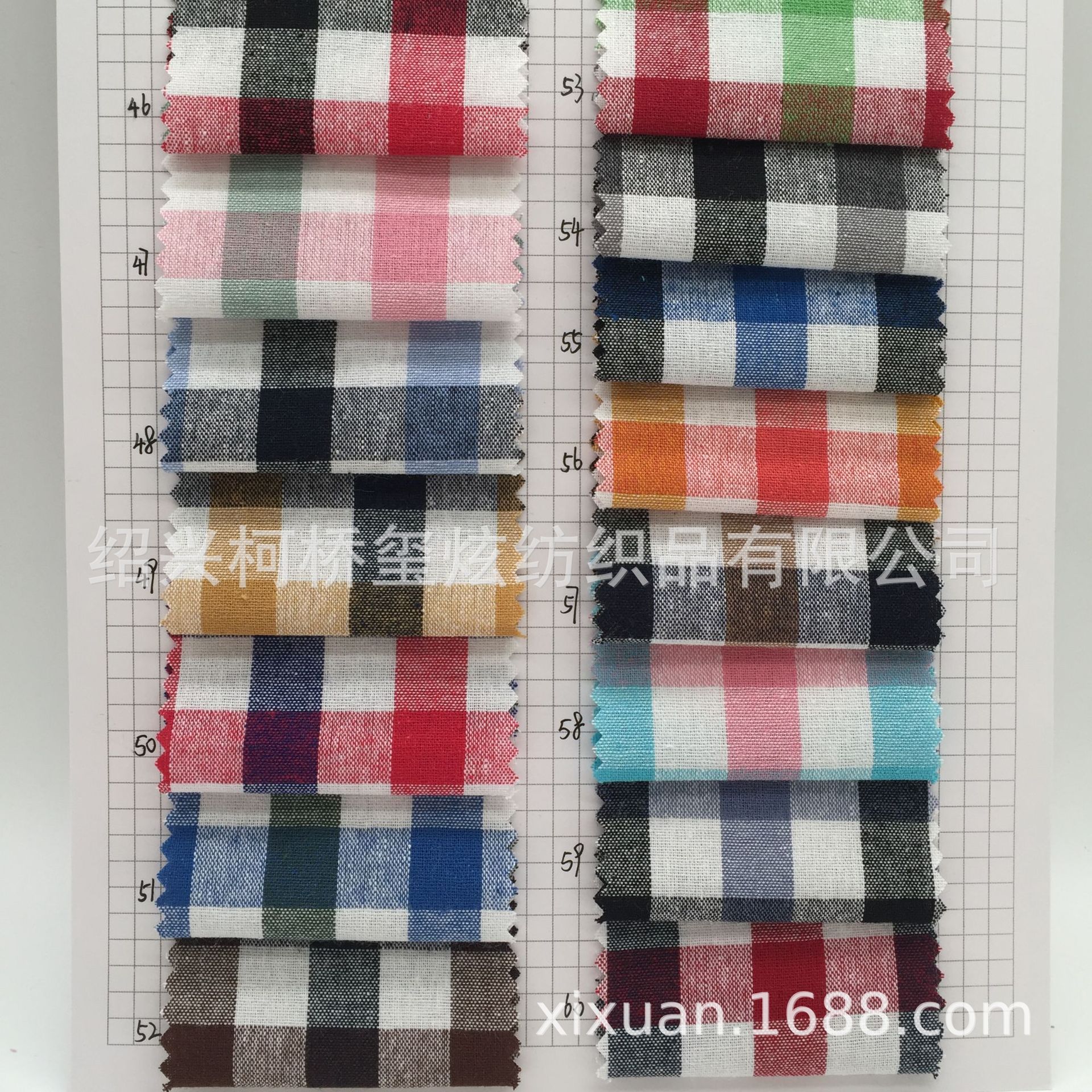 New Cotton Plaid Fabric Cotton 3 Color Plaid Shirt Fabric in stock Supply Large Cong