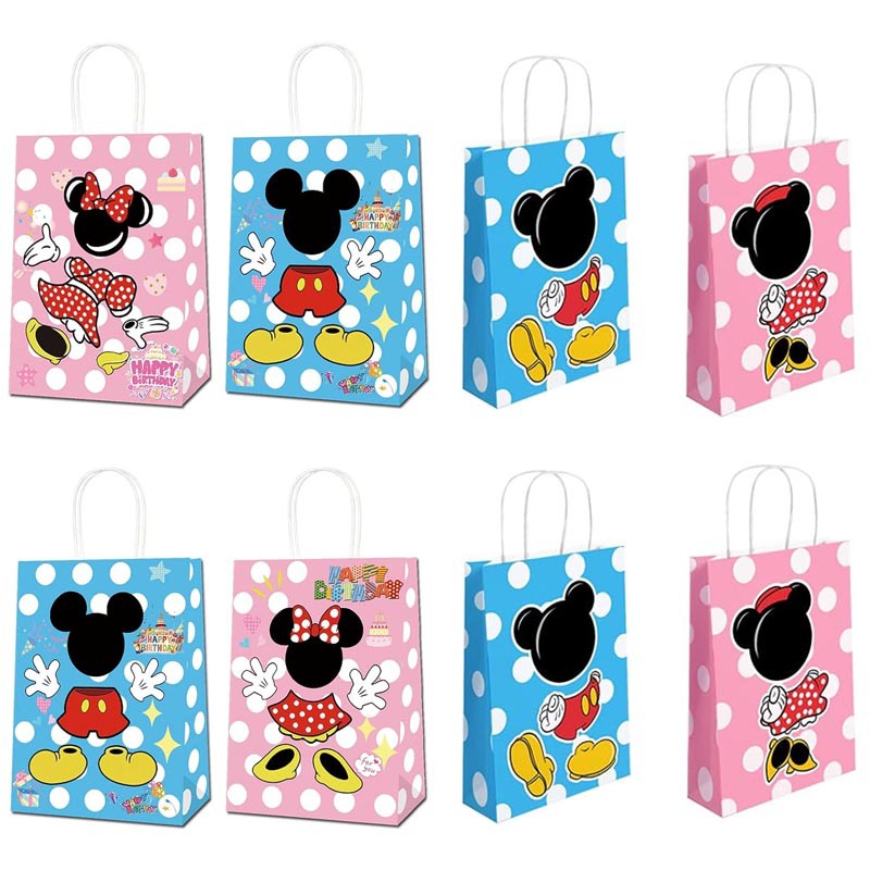 New Amazon Cute Mickey Mouse Gift Paper Bag Shopping Shopping Hand Paper Bag Clothing Gift Paper Bag