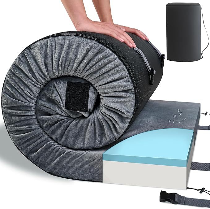 Picture of Cross-Border Amazon Roll-Packed Zero-Pressure Mattress High-Density Sponge Foam Thin Cushion Soft Cushion Slow Rebound Memory Foam Mattress