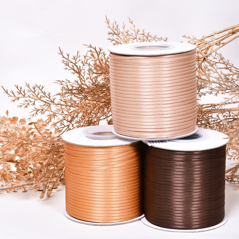 Yao Ming Spot 0.3cm Ribbon DIY Accessories Gift Packaging with Clothing Hanging Ribbon Wholesale 3mm Ribbon Roll