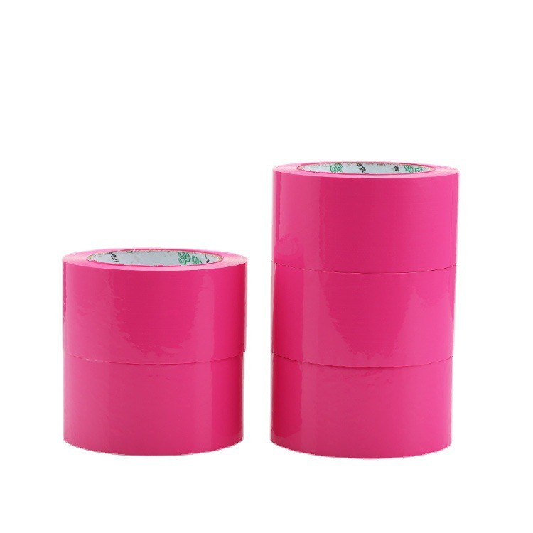 Pink Sealing Tape Rose Red Pink E-Commerce Express Packaging Wide Cartoon Color Strip Sealing Tape Color Strip Tape