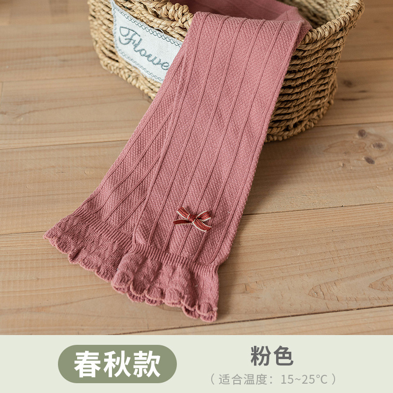 Picture of Girls' Leggings, Baby Spring and Autumn Children's Nine-Point Pantyhose, Lace, Versatile, Cute, Non-Legged Baby Pantyhose Wholesale