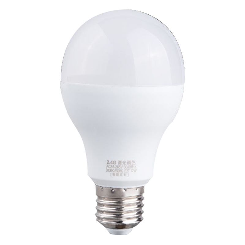 Remote Control Bulb Lamp through the Wall Two-Color Stepless Dimming 9W12W Super Bright Energy-Saving 6W Three-Color Dimming E27 Scene Memory