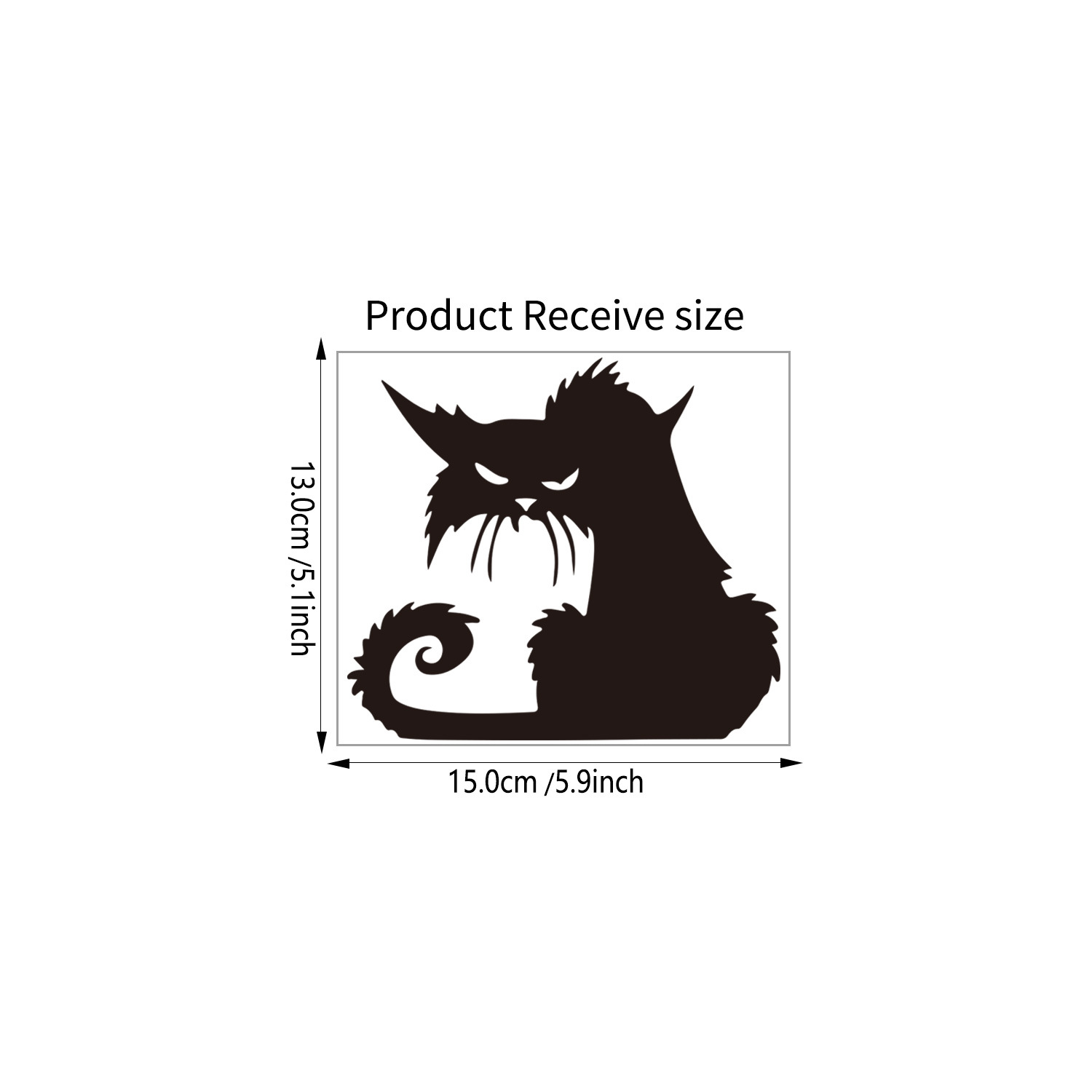 Picture of Carved domineering cat Halloween black cat wall stickers living room bedroom background decoration cross-border removable stickers A201
