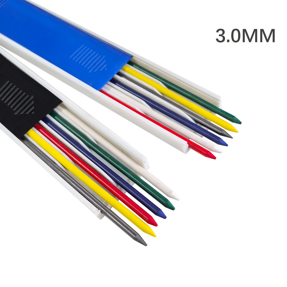 Picture of 3.0mm thick core stainless steel metal mechanical pencil engineering drawing art painting activity pencil woodworking pen