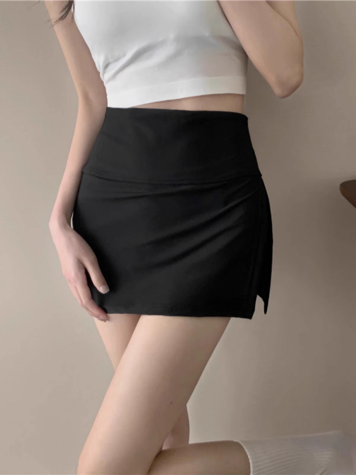 Picture of Side Split Yoga Culottes Women's Autumn 2024 New Anti-running Light Slimming Sheath Skirt A- shaped Sports Skirt