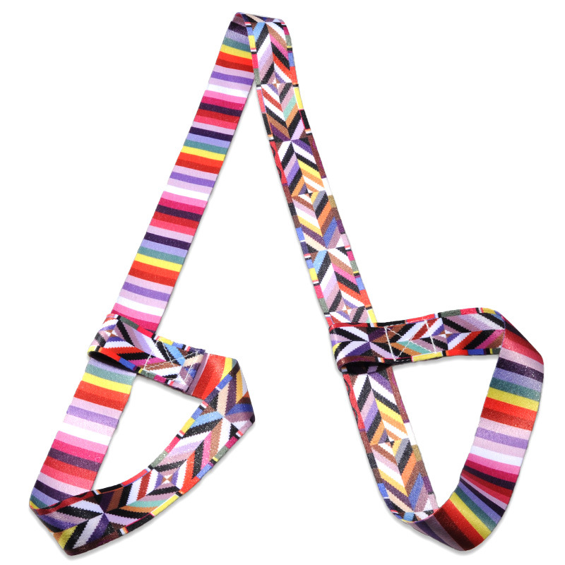Picture of Factory Wholesale Digital Printing Yoga Mat Straps Nylon Colorful Binding Straps Storage Straps Binding Rope Yoga Stretch Straps