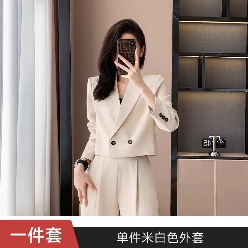 Picture of [Short Wide-Leg Pants] Suit Suit for Women in Autum New Classy Internet Celebrity Elegant Casual Professional Suit Jacket