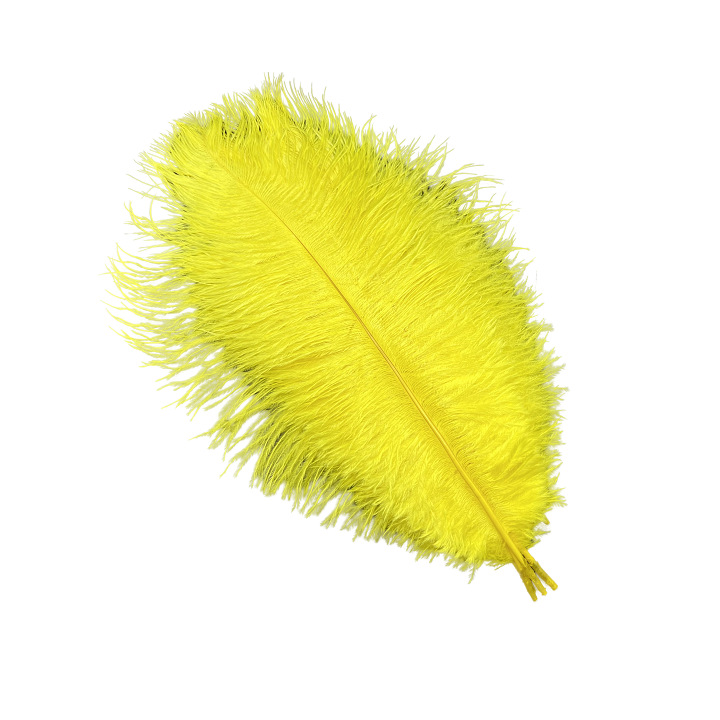 Picture of White ostrich feather 25-30cm natural ostrich feather dyed feather wedding decoration lamp ornament feather