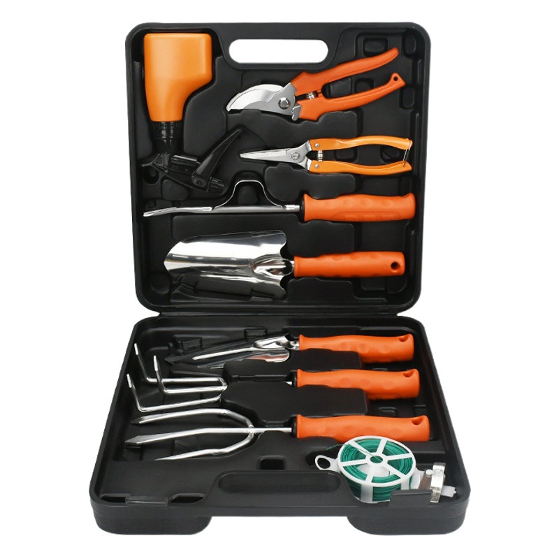 Picture of Amazon Garden Tool Set New Gardening Tools Stainless Steel Nine-Piece Potted Plant Pruning Shovel Set