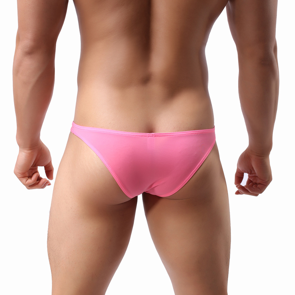Picture of 4 yards ice silk men's breathable men's briefs ultra-thin ice silk sexy half hip sexy boys underwear B304